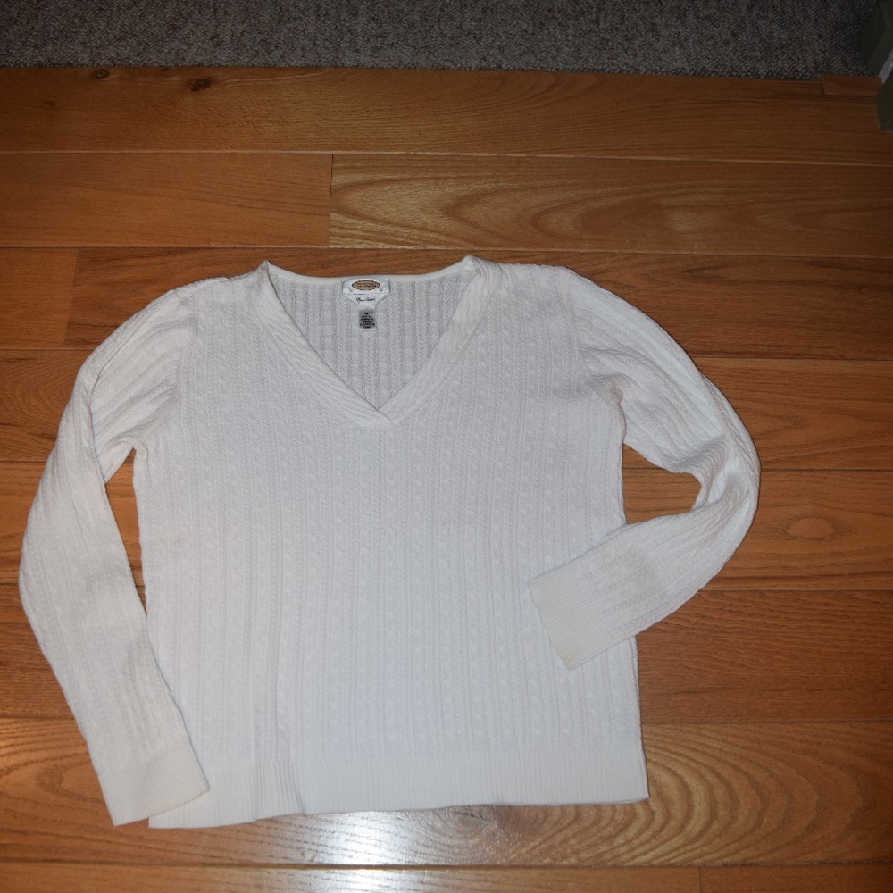 Talbots Pima Cotton Cable Knit Sweater
